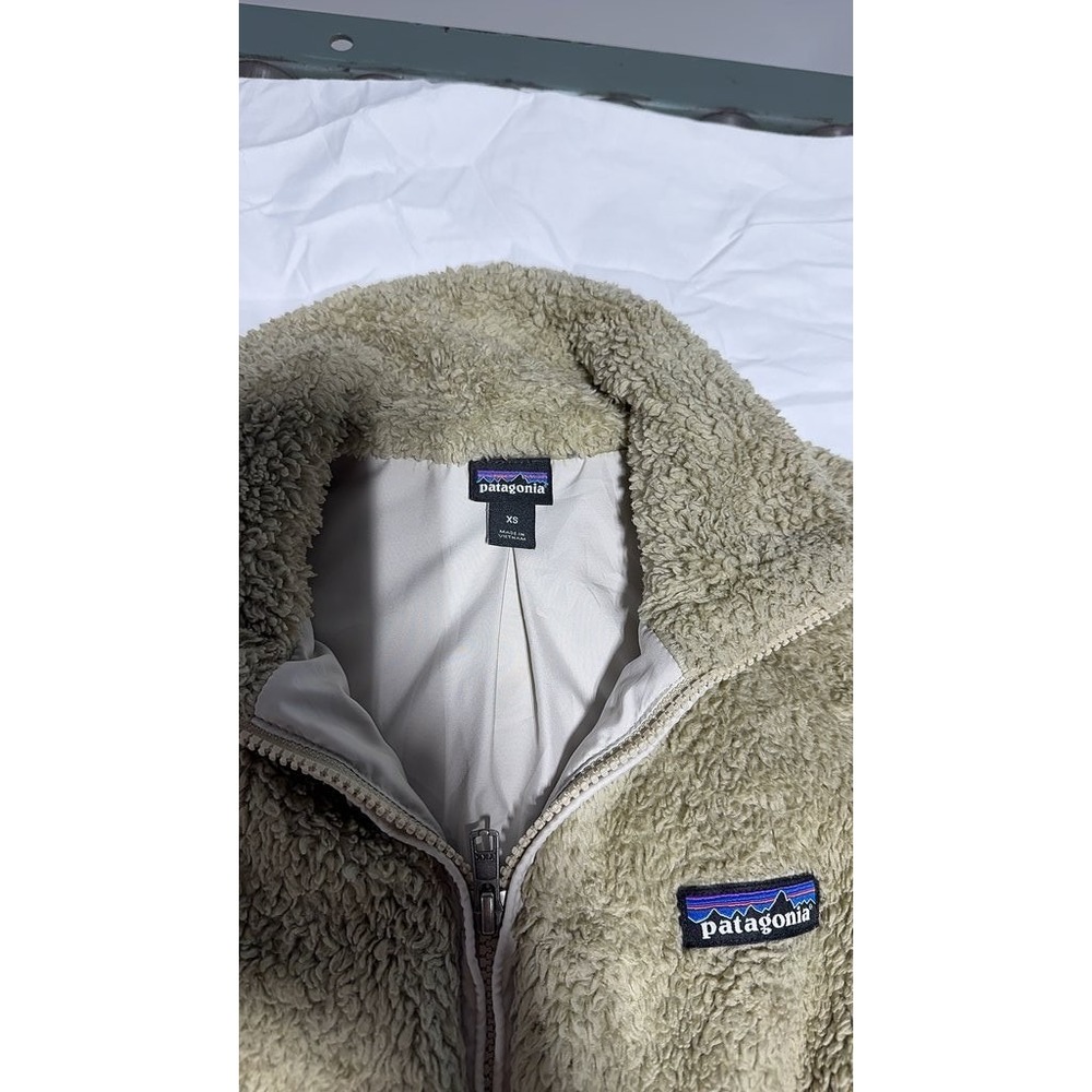 Patagonia Womens Los Gatos Fleece Vest Beige Full Zip XS